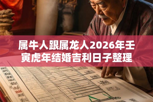 属牛人跟属龙人2026年壬寅虎年结婚吉利日子整理 属牛人跟属龙人2026年壬寅虎年结婚吉利日子整理