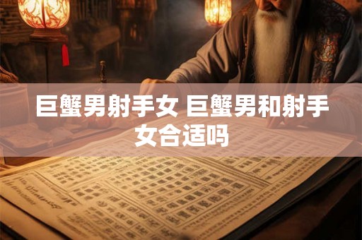 巨蟹男射手女 巨蟹男和射手女合适吗