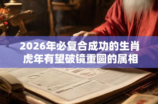 2026年必复合成功的生肖 虎年有望破镜重圆的属相
