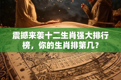 震撼来袭十二生肖强大排行榜，你的生肖排第几？