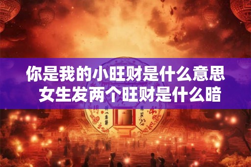 你是我的小旺财是什么意思  女生发两个旺财是什么暗示