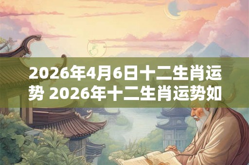 2026年4月6日十二生肖运势 2026年十二生肖运势如何