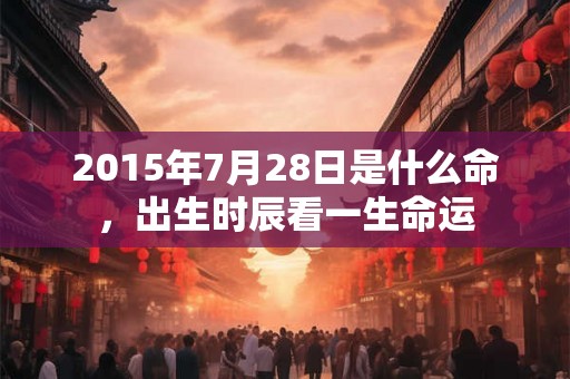 2015年7月28日是什么命，出生时辰看一生命运