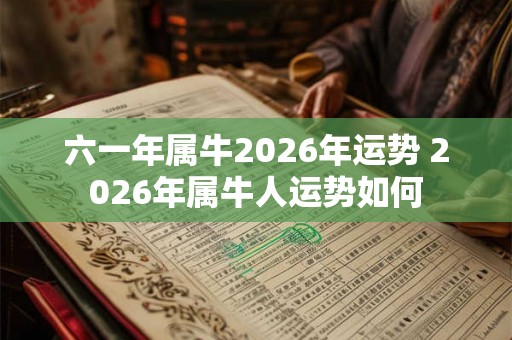 六一年属牛2026年运势 2026年属牛人运势如何 六一年属牛2026年运势 2026年属牛人运势如何