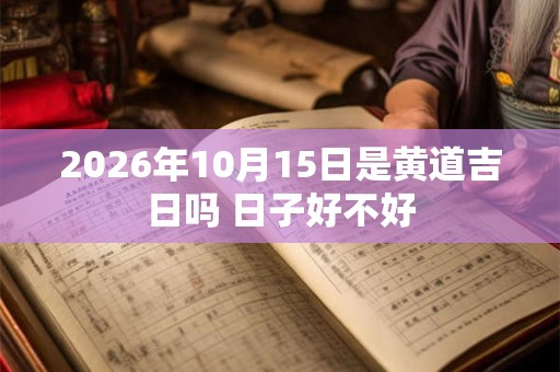 2026年10月15日是黄道吉日吗 日子好不好 2026年10月15日是黄道吉日吗 日子好不好