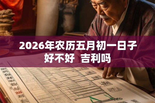 2026年农历五月初一日子好不好  吉利吗