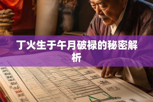 丁火生于午月破禄的秘密解析 丁火生于午月破禄的秘密解析