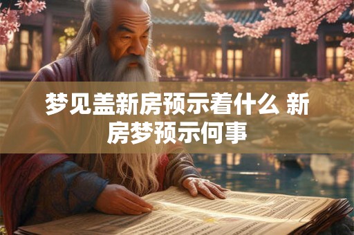 梦见盖新房预示着什么 新房梦预示何事