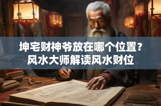 坤宅财神爷放在哪个位置？风水大师解读风水财位