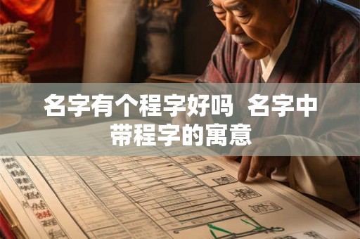 名字有个程字好吗  名字中带程字的寓意