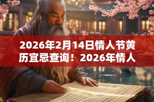 2026年2月14日情人节黄历宜忌查询！2026年情人节禁忌？