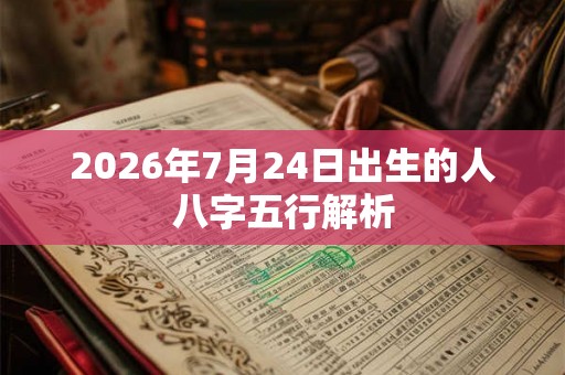 2026年7月24日出生的人八字五行解析