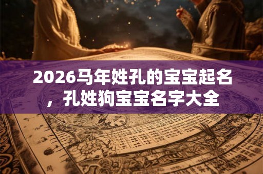 2026马年姓孔的宝宝起名，孔姓狗宝宝名字大全