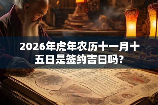 2026年虎年农历十一月十五日是签约吉日吗？