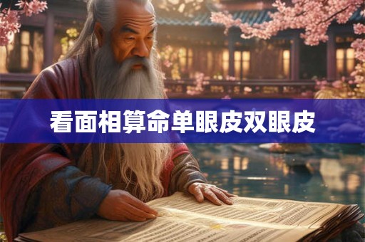 看面相算命单眼皮双眼皮 看面相算命单眼皮双眼皮