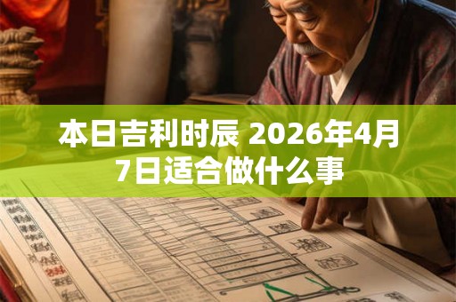 本日吉利时辰 2026年4月7日适合做什么事