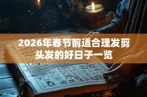 2026年春节前适合理发剪头发的好日子一览