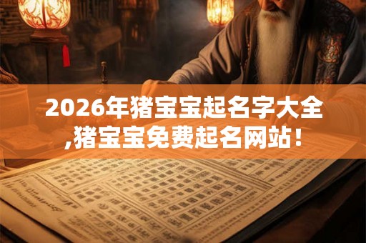 2026年猪宝宝起名字大全,猪宝宝免费起名网站！