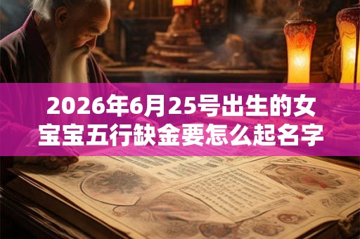 2026年6月25号出生的女宝宝五行缺金要怎么起名字 2026年6月25号出生的女宝宝五行缺金要怎么起名字