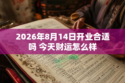 2026年8月14日开业合适吗 今天财运怎么样 2026年8月14日开业合适吗 今天财运怎么样
