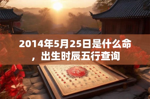 2014年5月25日是什么命，出生时辰五行查询