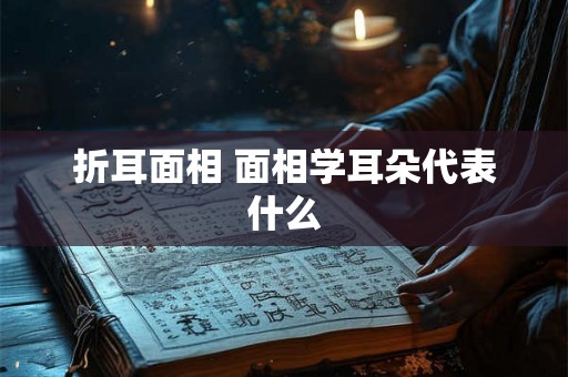 折耳面相 面相学耳朵代表什么