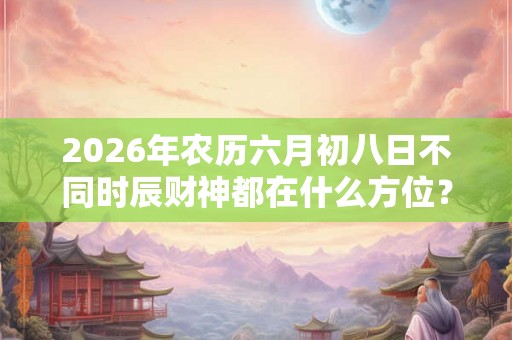2026年农历六月初八日不同时辰财神都在什么方位？