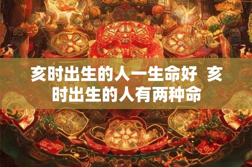 亥时出生的人一生命好  亥时出生的人有两种命