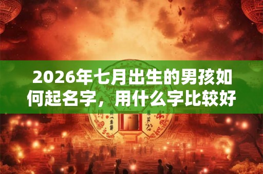 2026年七月出生的男孩如何起名字，用什么字比较好