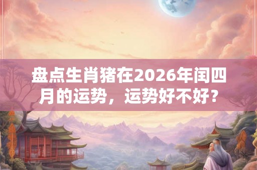 盘点生肖猪在2026年闰四月的运势,运势好不好? 盘点生肖猪在2026年闰四月的运势,运势好不好?