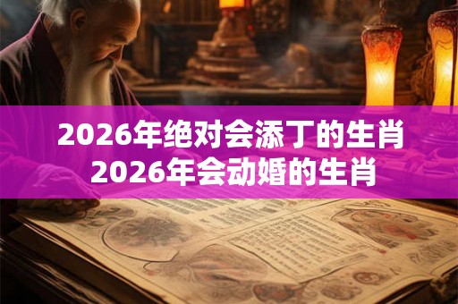 2026年绝对会添丁的生肖 2026年会动婚的生肖