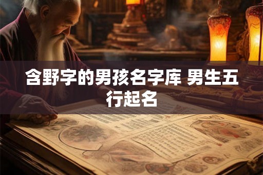 含野字的男孩名字库 男生五行起名