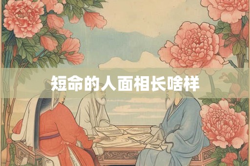 短命的人面相长啥样