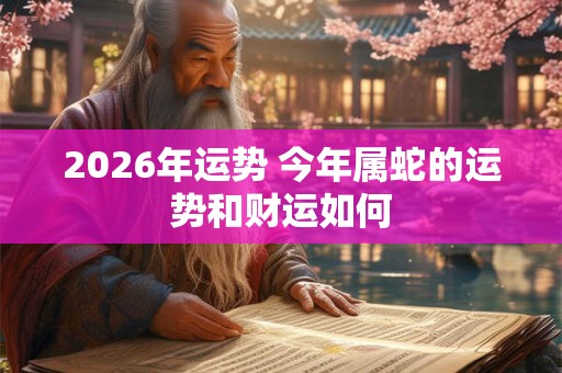 2026年运势 今年属蛇的运势和财运如何 2026年运势 今年属蛇的运势和财运如何