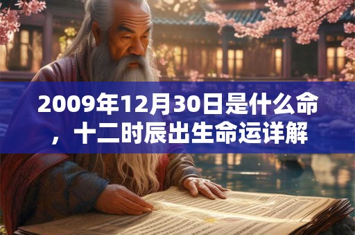 2009年12月30日是什么命,十二时辰出生命运详解 2009年12月30日是什么命,十二时辰出生命运详解