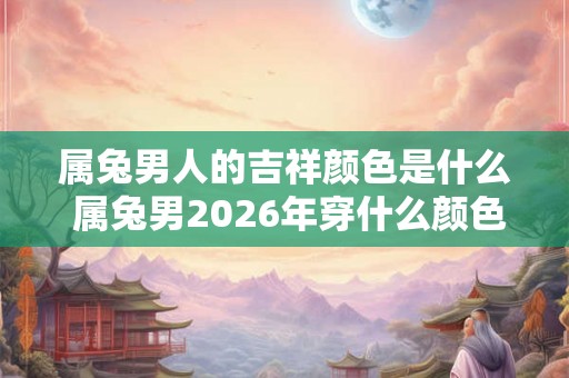 属兔男人的吉祥颜色是什么 属兔男2026年穿什么颜色旺运
