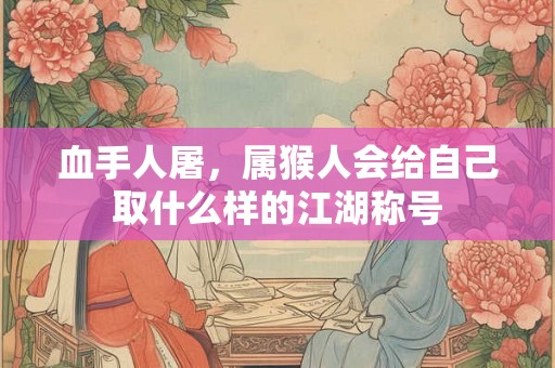 血手人屠，属猴人会给自己取什么样的江湖称号