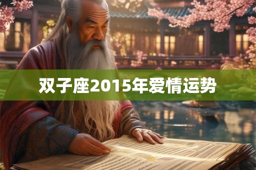 双子座2015年爱情运势