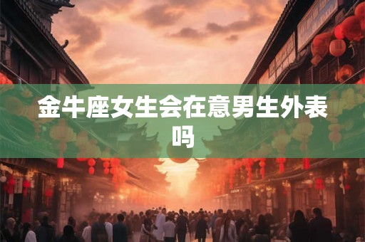 金牛座女生会在意男生外表吗