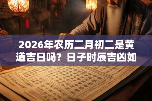 2026年农历二月初二是黄道吉日吗？日子时辰吉凶如何？
