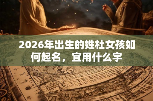 2026年出生的姓杜女孩如何起名,宜用什么字 2026年出生的姓杜女孩如何起名,宜用什么字