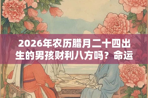 2026年农历腊月二十四出生的男孩财利八方吗？命运如何？