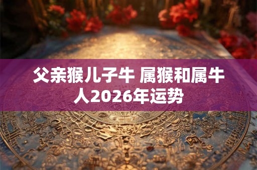 父亲猴儿子牛 属猴和属牛人2026年运势 父亲猴儿子牛 属猴和属牛人2026年运势