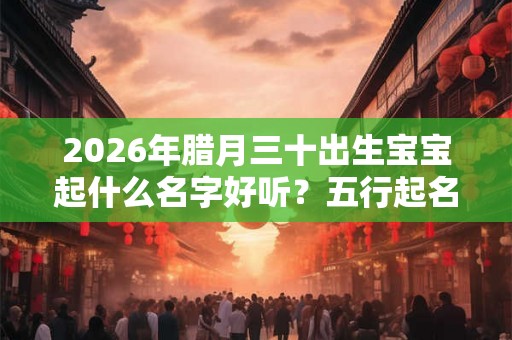 2026年腊月三十出生宝宝起什么名字好听？五行起名怎么起？