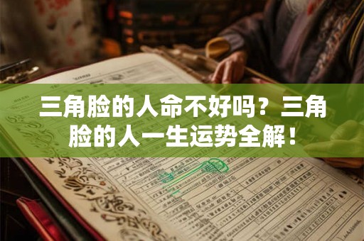 三角脸的人命不好吗？三角脸的人一生运势全解！