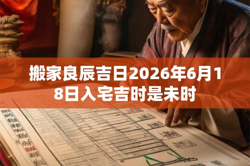 搬家良辰吉日2026年6月18日入宅吉时是未时 搬家良辰吉日2026年6月18日入宅吉时是未时