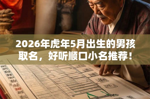 2026年虎年5月出生的男孩取名,好听顺口小名推荐! 2026年虎年5月出生的男孩取名,好听顺口小名推荐!