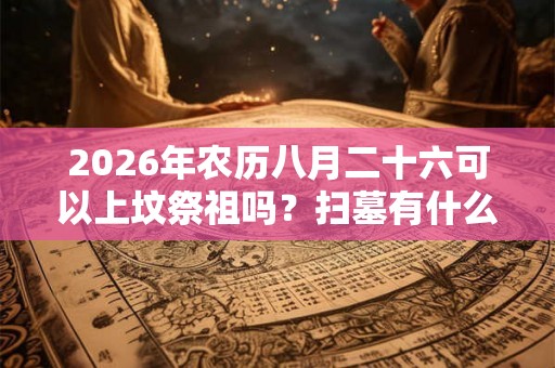 2026年农历八月二十六可以上坟祭祖吗?扫墓有什么讲究? 2026年农历八月二十六可以上坟祭祖吗?扫墓有什么讲究?
