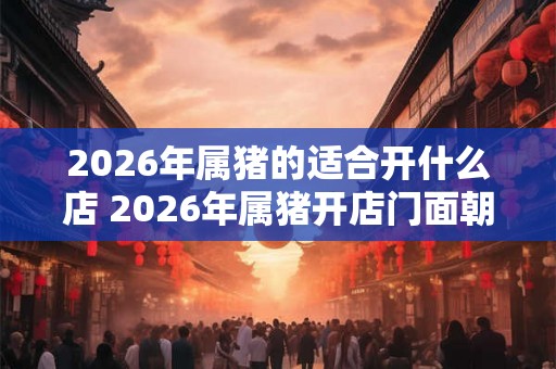 2026年属猪的适合开什么店 2026年属猪开店门面朝向