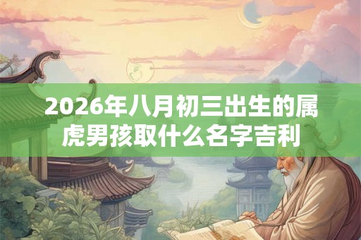 2026年八月初三出生的属虎男孩取什么名字吉利